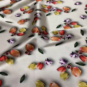 Fashion Textile Quilt Polyester Fabric Rayon Blend Printing Digital thumbnail-1