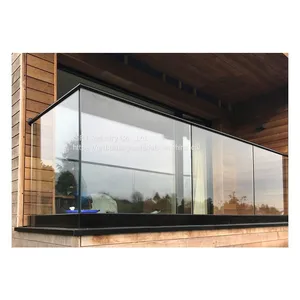 Aluminium U Channel Base Glass Railing for Balcony thumbnail-3