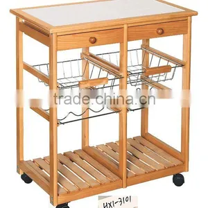 Wooden Kitchen Trolley thumbnail-1