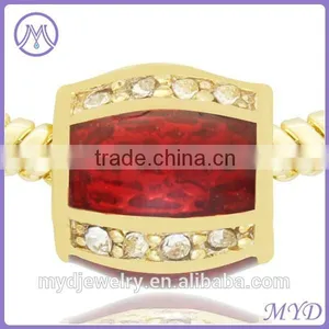 Customized Hand Enamel Crystal Paved Easter Egg Bead thumbnail-1