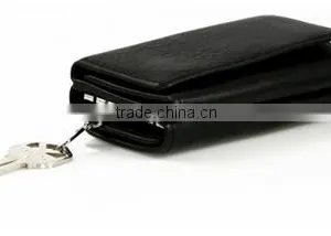 Wholesale Fashion Double Key Case With Hooks Genuine Leather Keychain thumbnail-2