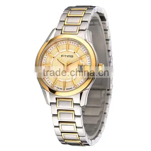 Gold Stainless Steel Jewelry Dial Date Watch 50m Water Resistant thumbnail-2