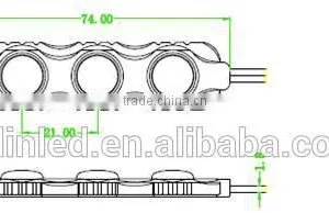 SMD5050/2835 3Pcs Led 1.2-1.5W Injection Molding Waterproof LED Module for Advertising Letter thumbnail-2