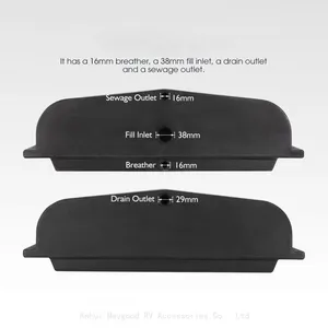 MG16WT Food Grade Material Black Color 120L Trailer Caravan Camper Clean Fresh Water Tank thumbnail-1