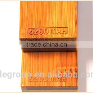 OEM Bamboo Case Samsung Huawei Xiaomi Smart Mobile Portable Power Bank 2600mah~5200mah thumbnail-2