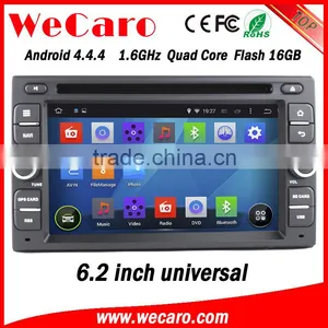 Wecaro WC-2U6008 Android 4.4.4 2 Din 6.2" Made in China Car Dvd Player Universal Gps Bluetooth Radio Wifi 3g Playstore thumbnail-1