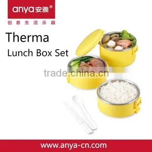 D672 Outdoor Portable Therma Stainless Steel Chamber Preservation Lunch Box Set thumbnail-1