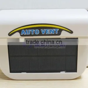 White 1W Solar Auto Vent Car Fan Cooler thumbnail-3