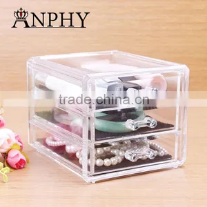 C50 ANPHY Cube Makeup Organizer Box 3 Drawers Jewelry Accessory Display Box thumbnail-1
