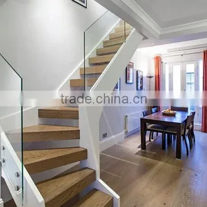 Triangle Shape Natural White Oak Solid Wood Stair Treads thumbnail-1