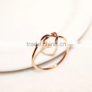 2015 Twist Heart Shape Thin Wedding Rings For Women Simple Anillos de Las Mujeres thumbnail-2