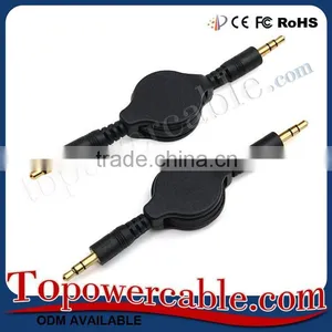 Portable Retractable 3.5Mm Male To Male Audio Cable Aux Cable In Car thumbnail-4