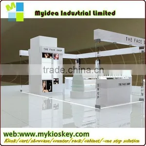 Wood Glass Cashier Counter With High Power LED Light thumbnail-3