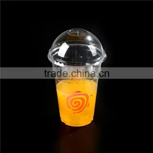 Disposable Custom Printed Clear Milkshake / Smoothie / Juice / Slush Plastic Cup Quality Choice thumbnail-2