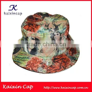 Wholesale Plain White Blank Cotton Fishing Bucket Hat thumbnail-1