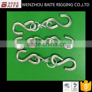 Steel Electric Galvanized 2pcs S Snap Hook Meat Hook Set Rigging Hardware in China thumbnail-1