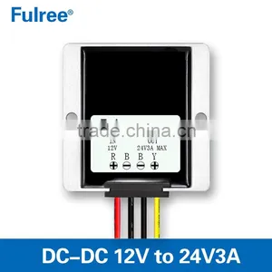 Waterproof 12v to 24v3a72w Dc-dc Power Step up Converter, 12v to 24v Boost Module, Power Inverter thumbnail-1