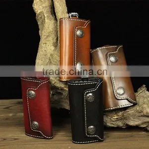 Japan Style Genuine Leather Key Wallet Holder With 6 Hooks thumbnail-1