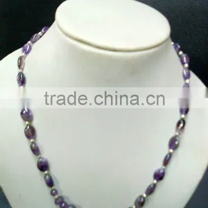 Amethyst Natural Gemstone Necklace thumbnail-1