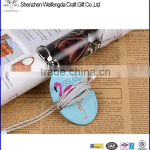 Promotional Leather PVC Earphone Cabel Winder Organizer in Low Price thumbnail-1