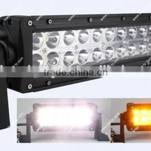 High Quality Amber and White LED Light Bar 13.5" LED Driving Light Bars 72w Car LED Light Bar thumbnail-1