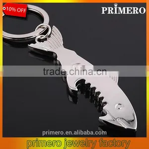 Key Ring Key Chain Alloy Cool Fish Shark Beer Bottle Opener Keychain Unique Gifts thumbnail-1