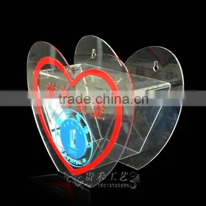 GH-RJ014 Heart Shape Acrylic Donation Box ,Durable Acrylic Donation Box Quality Choice thumbnail-5