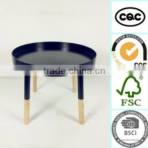 2015 Simple Natural Wholesale Newst Best-selling Modern Folding KD Wooden Round Coffee Table thumbnail-1