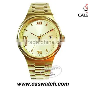 Golden Wrist Watch Top Brand With Date of the Window thumbnail-1