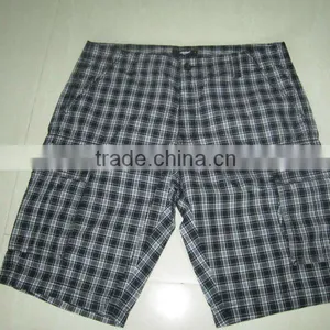 2012 Mens Fashion Plaid Cotton Cargo Shorts thumbnail-1