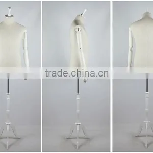 Torso Male Mannequins With Plastic Arms and Wood Base thumbnail-2