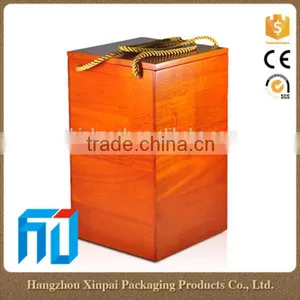 Wholesale Cheap Wooden Wine Box With Handle thumbnail-1