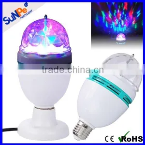 360 Rotating RGB Full Color LED Crystal Magic Ball Light thumbnail-1