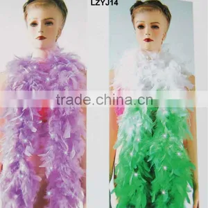 Fluffy Turkey Feather Chandelle Boa LZYJ14 thumbnail-1