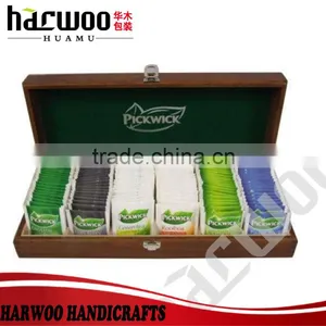 Brown Matte Effect Wooden Tea Box,6 Compartments Tea Box,custom Tea Box thumbnail-1