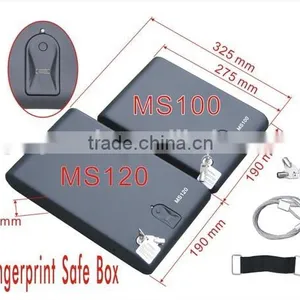 Wholesale- MS120 Micro Vault Portable Fingerprint Biometric Mini Car Gun Pistol Security Storage Portable Steel Safe Box / Vault thumbnail-3