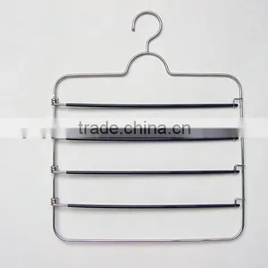 Fashion Non Slip Wire Clothes Hanger With Pvc Covered thumbnail-1