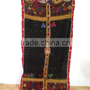 Vintage Handmade Rabari/ Kutch Woollen Throw 90 X 38 Inche Vintage Rabari Throw Gypsy Kutch Wool Throw Handmade Rabari Shawl thumbnail-2
