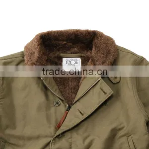 Navy Deck Jacket , TAN Color Military Clothing Military Equipment thumbnail-1