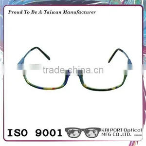 Special Paper Transfer Pattern and Matched Color Metal Temples Glasses Frame thumbnail-3