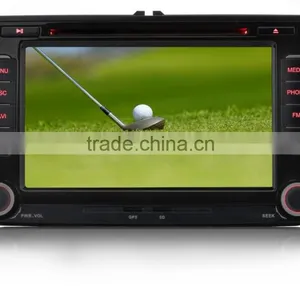 7" Car DVD/GPS Bluetooth USB SD Player For VW GOLF TIGUAN Sharan EOS Caddy Jetta SEAT thumbnail-1