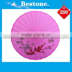 Hot Sell Decoration Parasols Silk Umberlla Bamboo Umbrella thumbnail-2