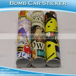 Supreme 1.52x30m Graffiti Stickerbomb Vinyl Cheap Car Wrap Cost thumbnail-4