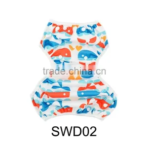 2016 Alva Newest Fashionable Position Prinrted Swimming Diapers Reusable Cloth Baby Swim Diapers thumbnail-5