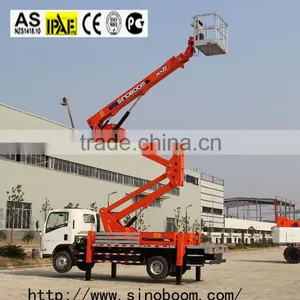 Articulating Boom Lift Overhead Working Truck Price , SINOBOOM Folding Type Overhead Working Truck for Sale thumbnail-1