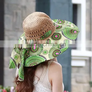 Beautiful Design Women's Paper Peacock Animal Straw Hats thumbnail-3
