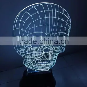 Skull Night Light 3D Visual LED Night Light Creative Lava Table Lamp Novelty Lighting Bedroom Light thumbnail-3