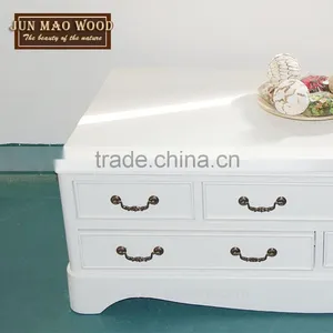 Living Room Furniture Modern Solid Wooden Coffee Tables With Drawers thumbnail-3