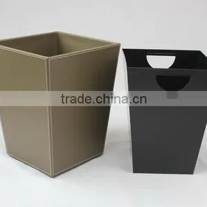 Faux Leather Waste Bin With Metal Insert thumbnail-3
