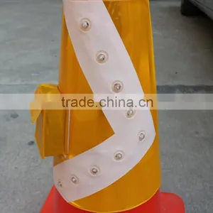 9pcs Arrow Led Lights Pvc Reflective Sleeve for Traffic Cone thumbnail-2